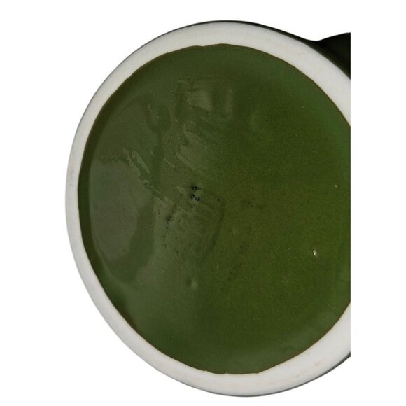 VINTAGE HALL POTTERY RESTAURANT WARE FOREST GREEN CERAMIC GLAZE TEAPOT 4" W/ LID - Picture 11 of 13